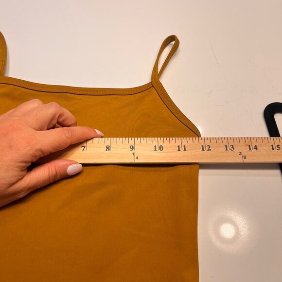 Girlfriend Collective Mustard One Piece Unitard Small - Picture 7 of 8